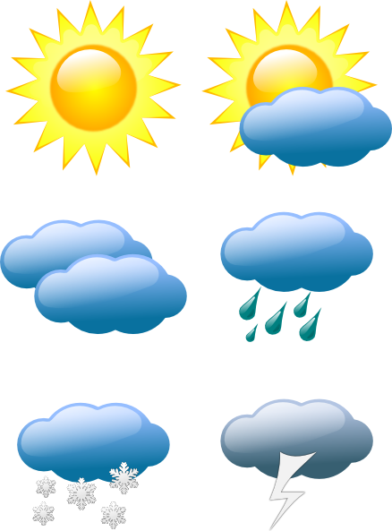 438x593 Weather Symbols Clip Art
