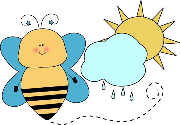 599x415 Bee Classroom Weather Monitor Clip Art