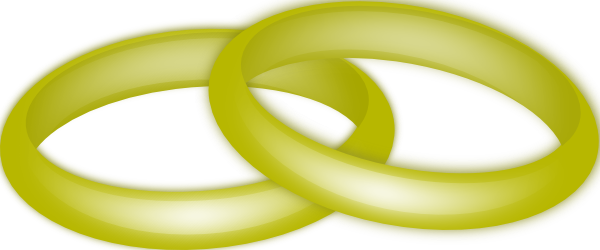600x250 Gold Wedding Rings Clip Art Free Vector 4vector