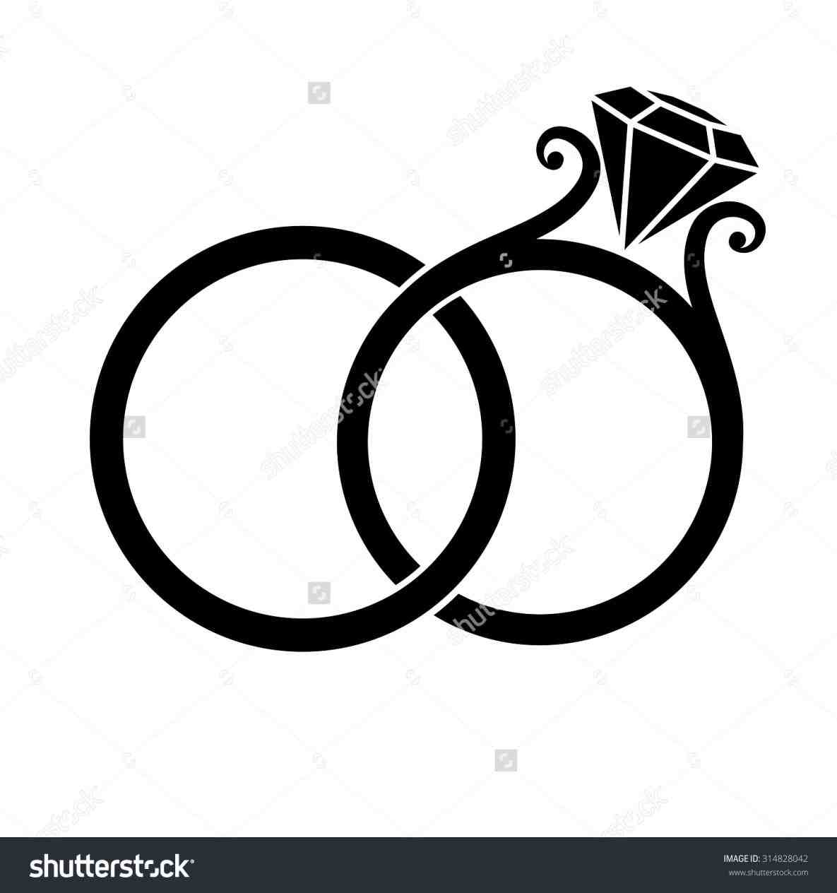 1185x1264 Icon Isolated Blue Stock Vector Rings Wedding Bells Silhouette