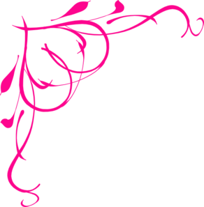 292x297 Hot Pink Heart Border Clip Art