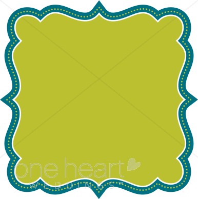 386x388 Teal Frame Clipart Wedding Borders