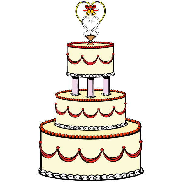 600x600 Image Of Wedding Cake Clipart