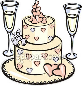 285x300 Wedding Cake Clipart Champagne