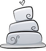 153x170 Simple Wedding Cake Clipart Black And White