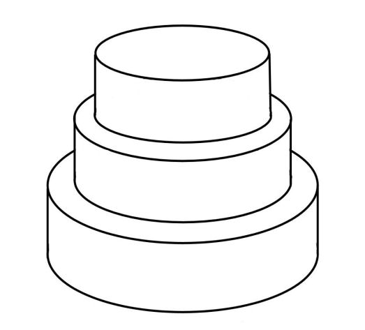 523x473 Wedding Cake Clipart Blank