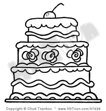 450x470 Wedding Cake Clipart Outline