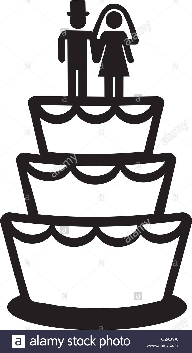 755x1390 Wedding Cake Clipart Symbol