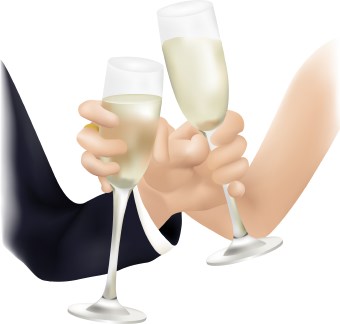 340x324 Wedding Toast Clip Art