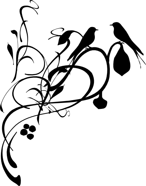 468x598 Couple Wedding Border Mockingbird Clipart