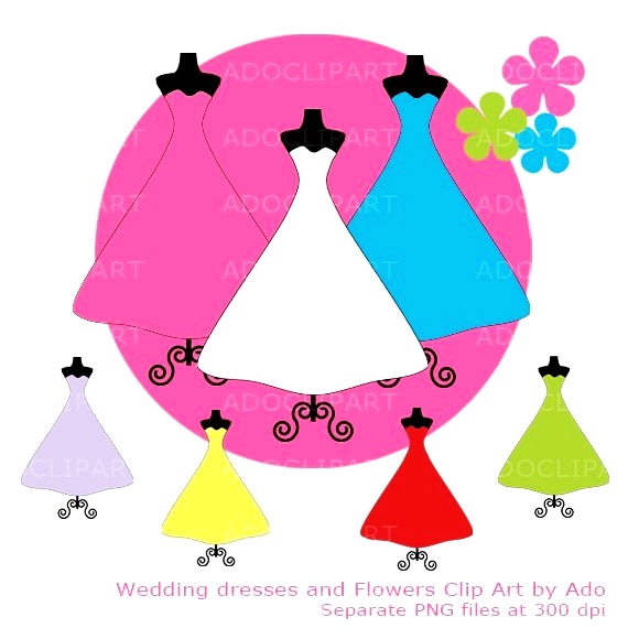 570x570 Pink Wedding Dress Clipart
