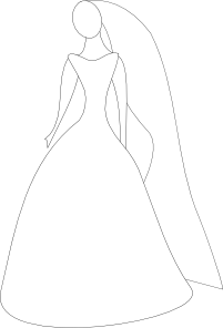 201x296 Bride In Wedding Dress Clip Art