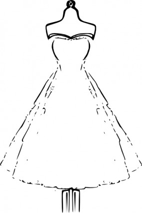 285x425 Wedding Dress Clipart