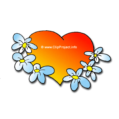 400x400 Heart Flowers Clip Art