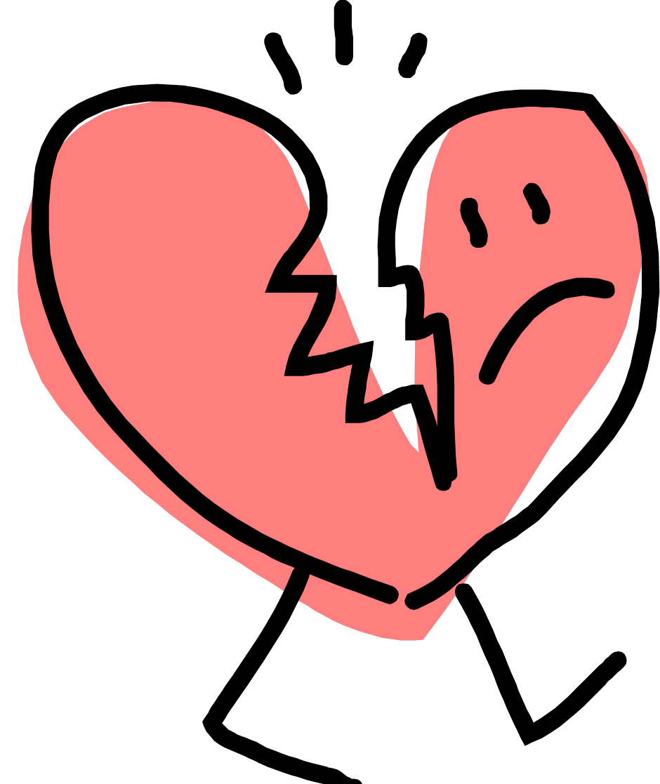 940x1117 Clipart Of A Broken Heart