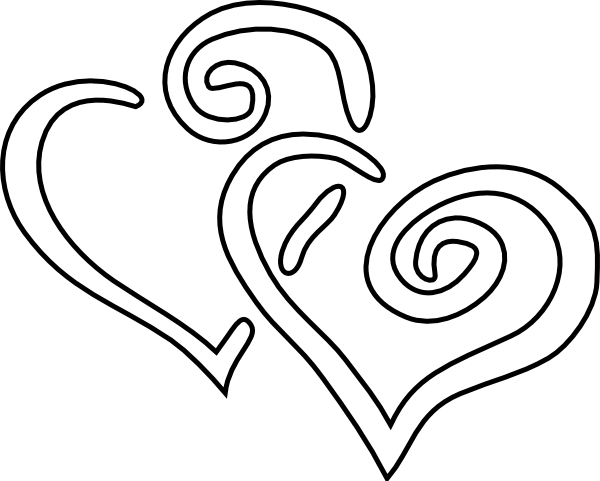 600x481 Heart Black And White Wedding Hearts Clipart Black And White Free