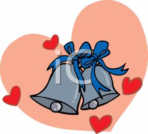 300x273 Floatinground Pair Of Wedding Bells Tied Together