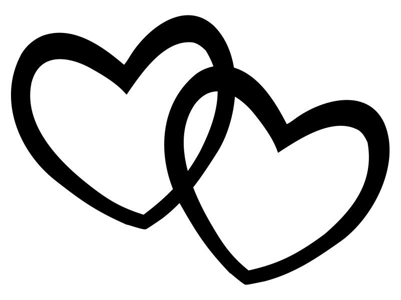 801x601 Heart Black And White Wedding Hearts Clipart Black And White
