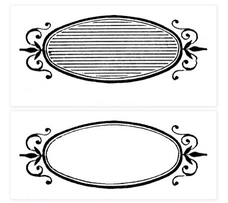 454x404 Label Border Clipart