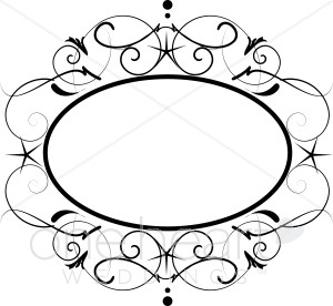 300x276 Vintage Wedding Border Clipart