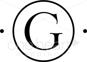 300x214 Monogram G Clip Art Wedding Monograms