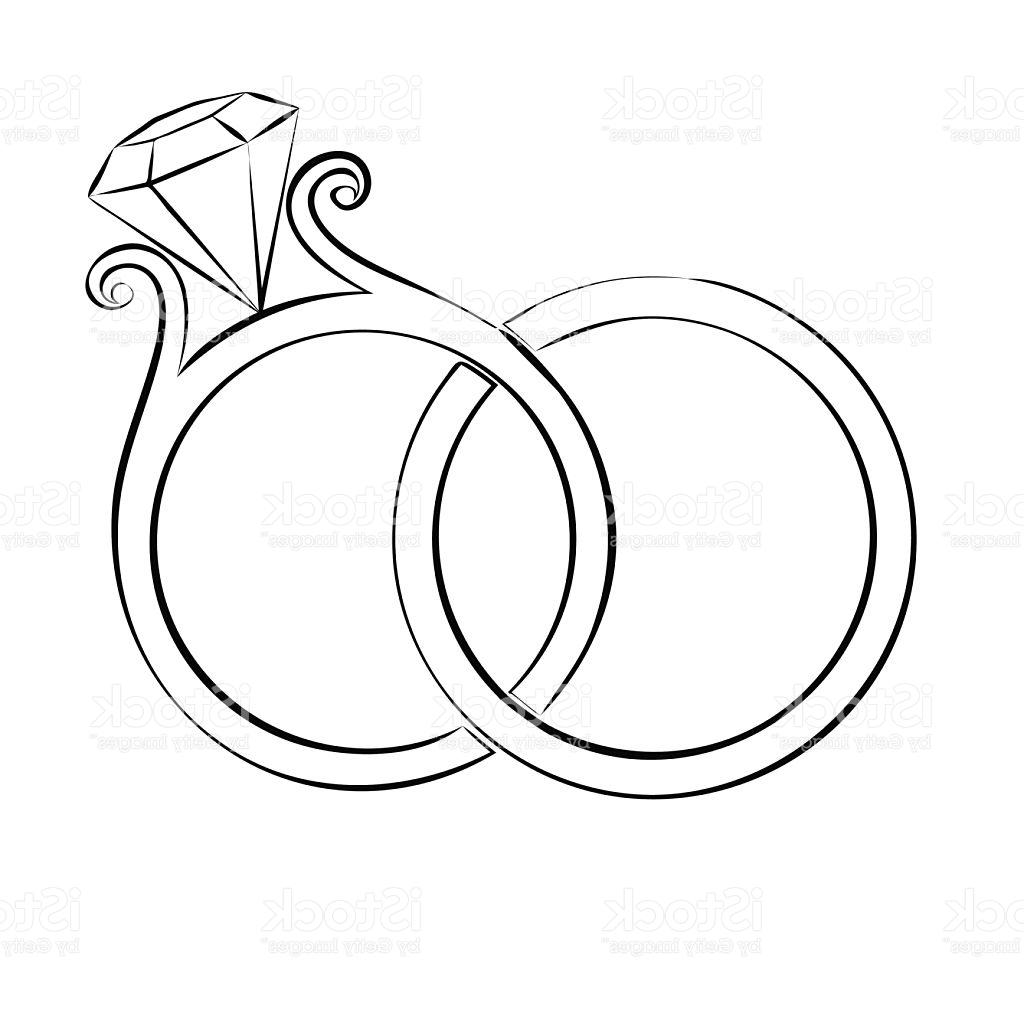 1024x1024 Unique Wedding Rings Skech Vector File Free