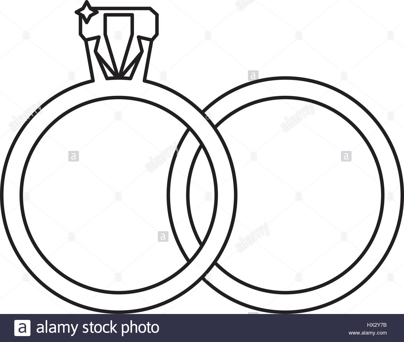 1300x1099 Wedding Rings Jewelry Outline Stock Vector Art Amp Illustration