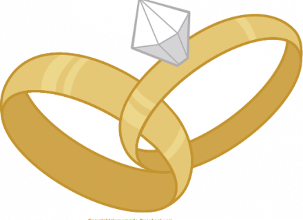 440x320 Wedding Rings Clipart Png