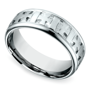 300x300 Cross Men's Wedding Ring In Cobalt (7.5mm)