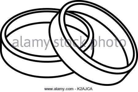 450x300 Vector Illustration Of Wedding Rings Marry Me Card Stock Vector