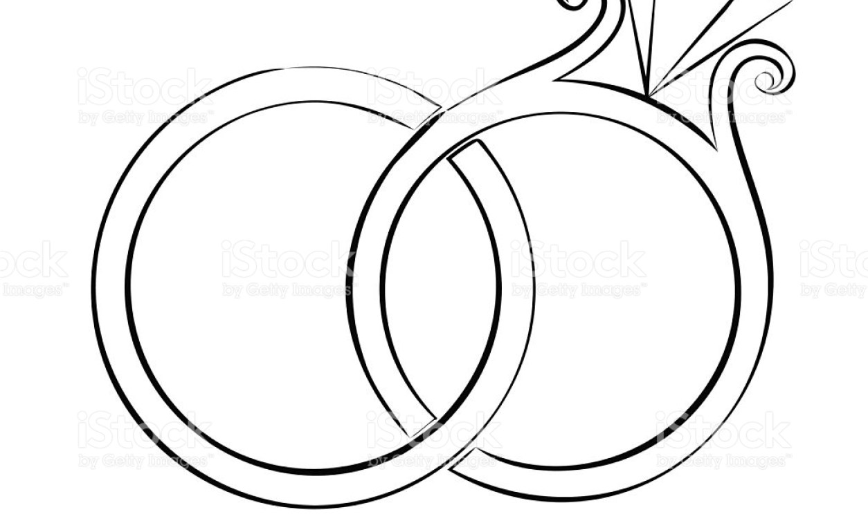 1254x770 Wedding Rings Stock Vector Wedding Rings Sketch Beautiful