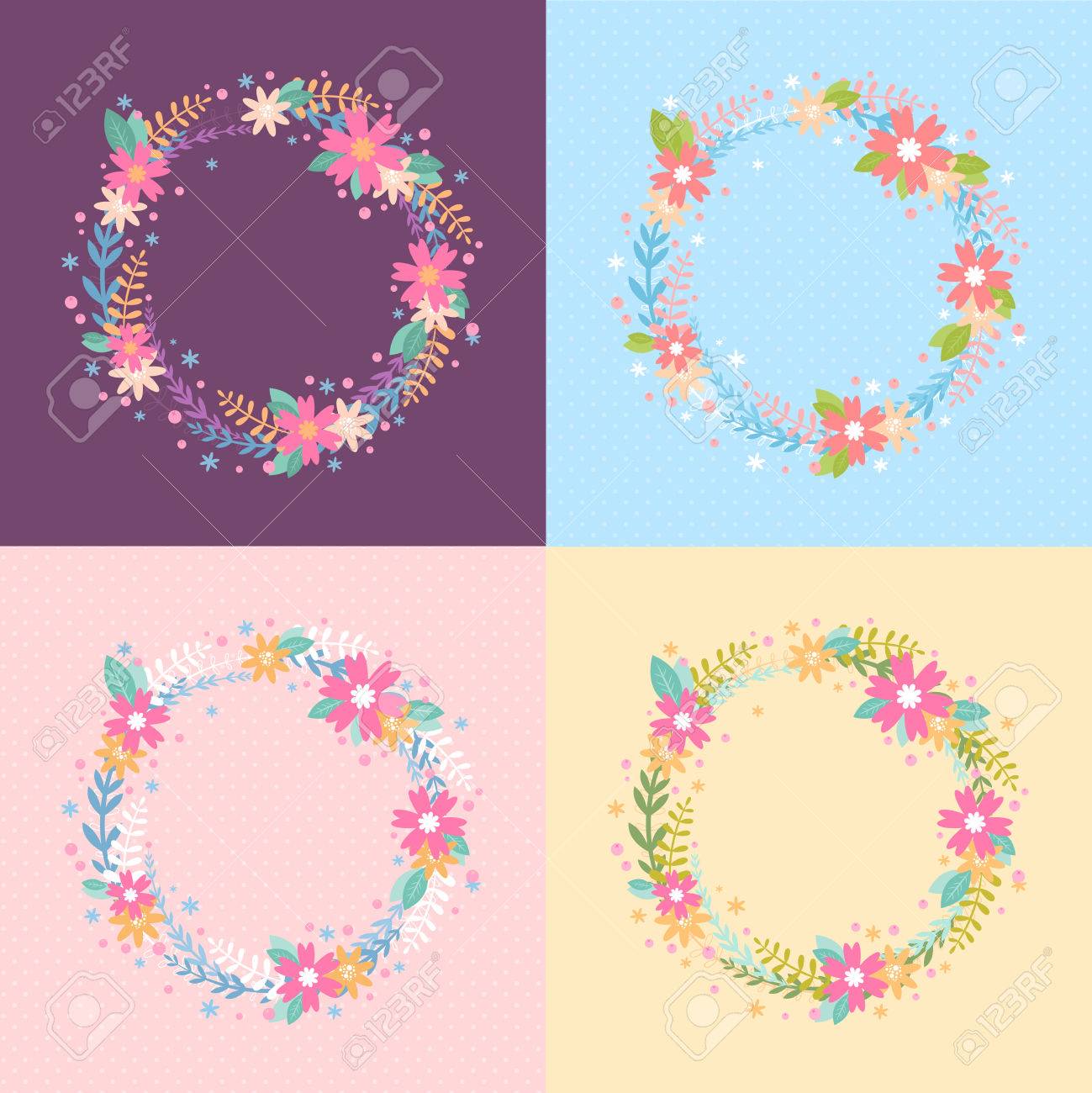 1299x1300 Elegant Floral Wreath Card For Wedding Invitation, Save The Date