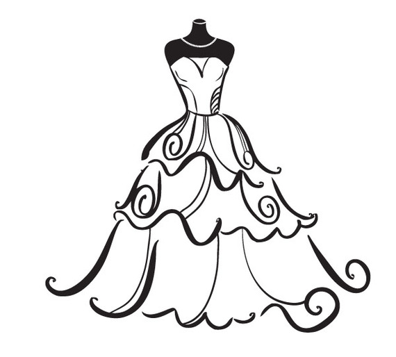 570x514 Wedding Dress Clipart Many Interesting Cliparts