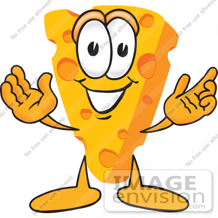 450x450 Clip Art Graphic Of A Swiss Cheese Wedge Mascot Character
