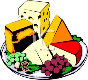 300x276 Art Image Cheese Wedges With Grapes