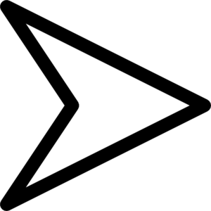 300x300 White Wedge Arrow, Black Background Clip Art