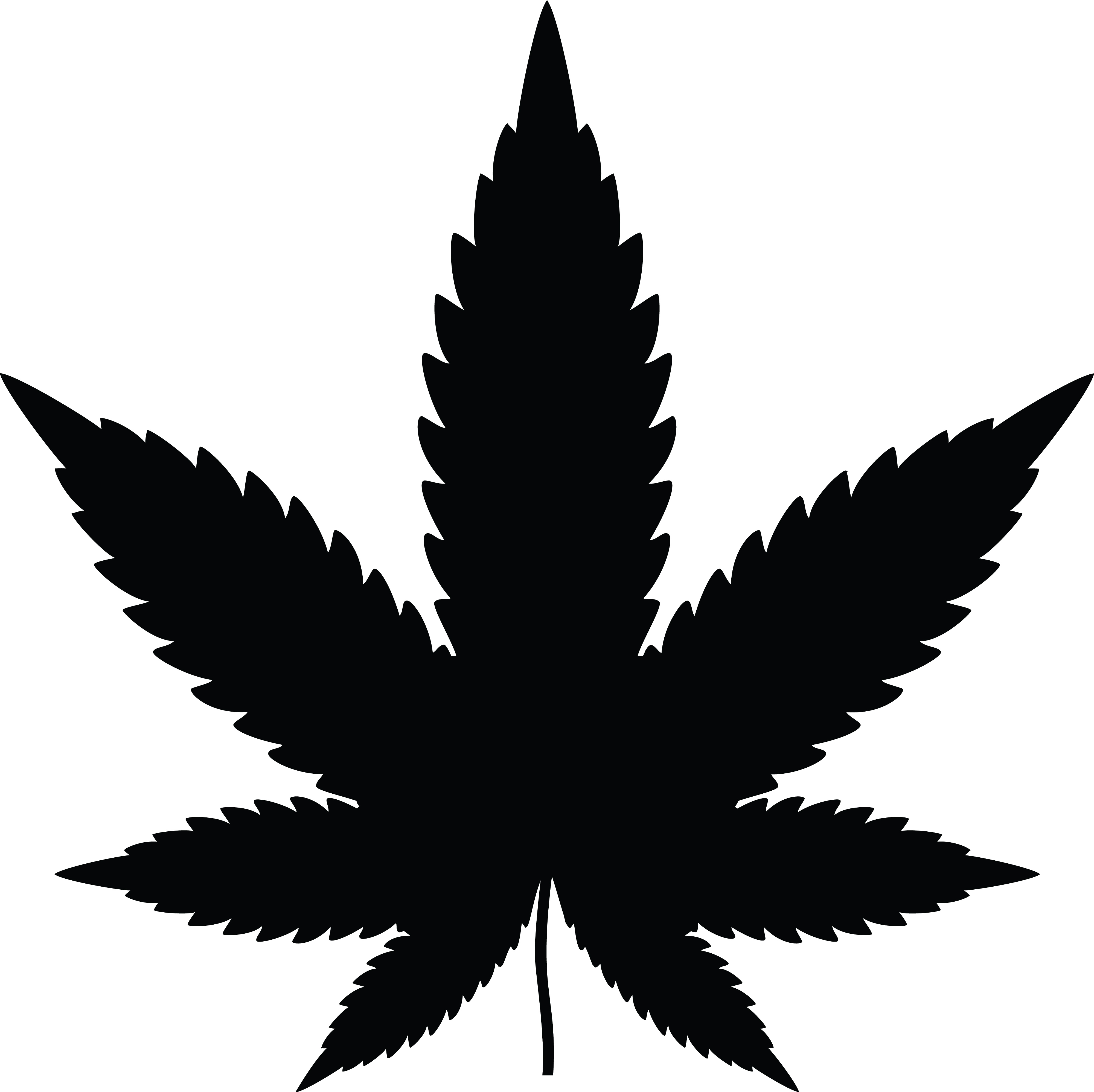 4000x3993 Weed Clipart Black And White