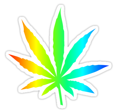 375x360 Weed Clipart Rainbow