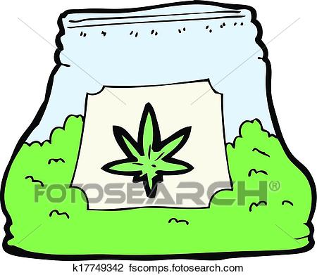 450x391 Clipart Of Cartoon Bag Of Weed K17749342