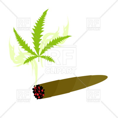400x400 Cigarette With Marijuana, Marijuana Leaf Royalty Free Vector Clip