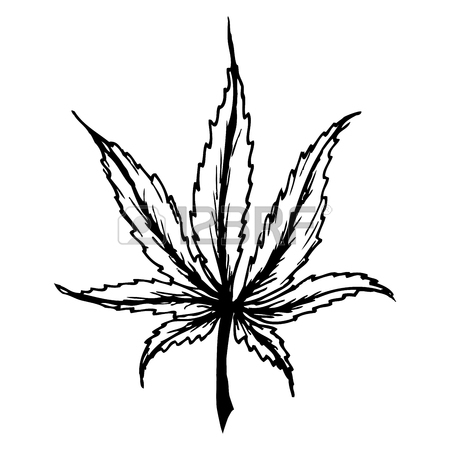 450x450 Cannabis Marijuana Leaf Symbol Simple Flat Icon On Background