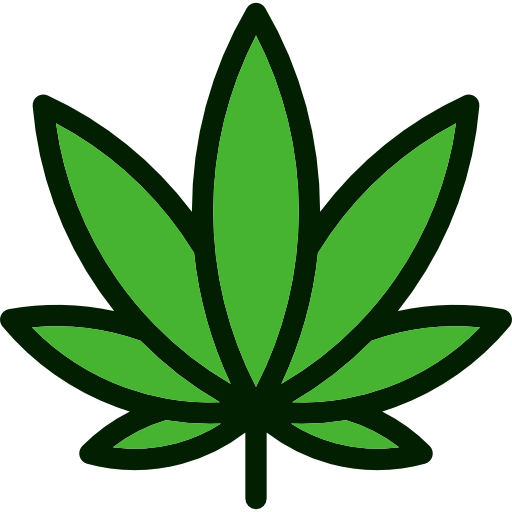 512x512 Drug, Weed, Leaf, Marijuana, Cannabis, Nature, Botanical Icon