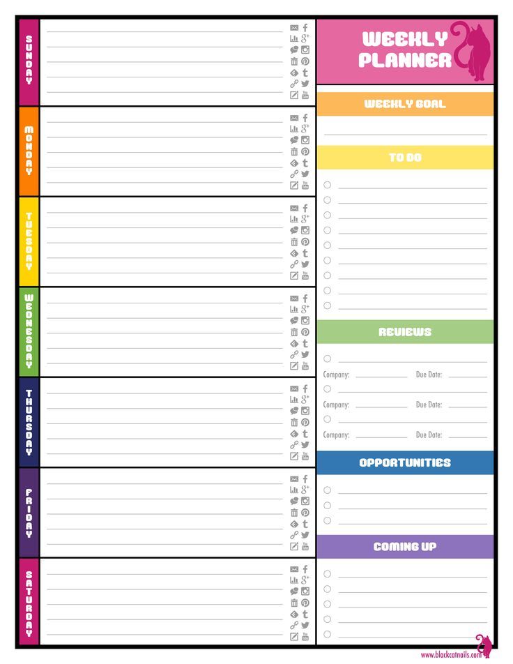736x952 Best Weekly Calendar Template Ideas Print