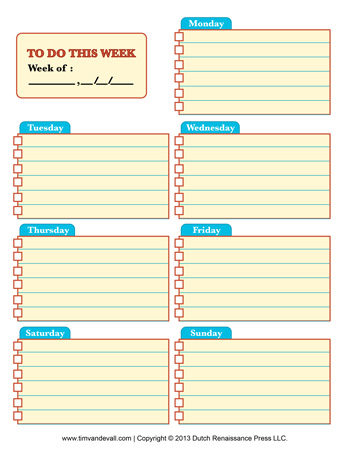 350x453 Fresh Weekly Calendar To Do List Template Calendar