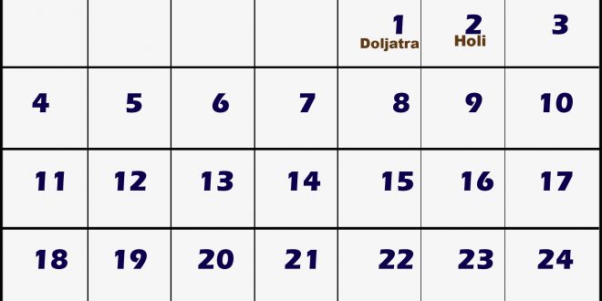 660x330 New Weekly Calendar March 2018 Calendar