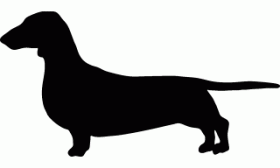 280x168 Dachshund Clip Art Clipart Image