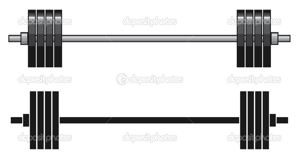 1024x546 Bent Weight Bar Clipart