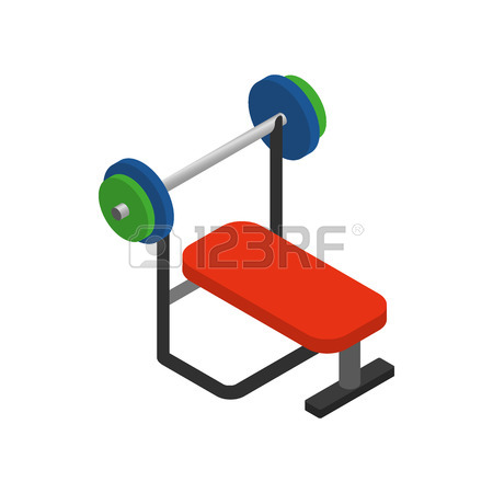 450x450 Man Trains In The Gym Bar Bench Press Icon In Simple Style