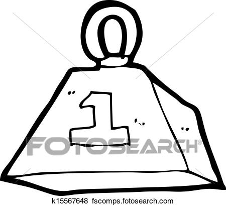 450x410 Clip Art Of Cartoon Heavy Metal Weight K15567648