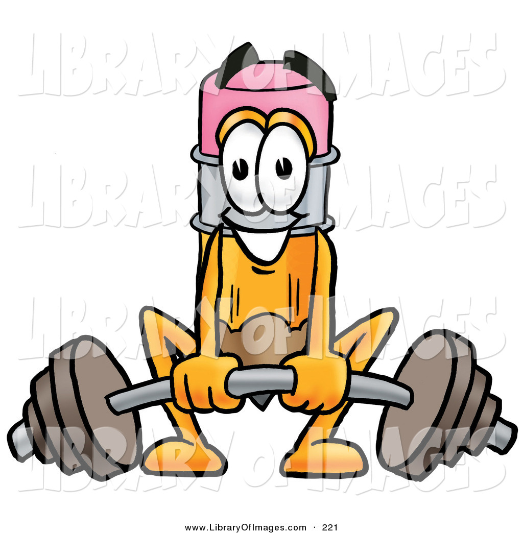 1024x1044 Cliprt Of Strong Pencil Mascot Cartoon Character Lifting